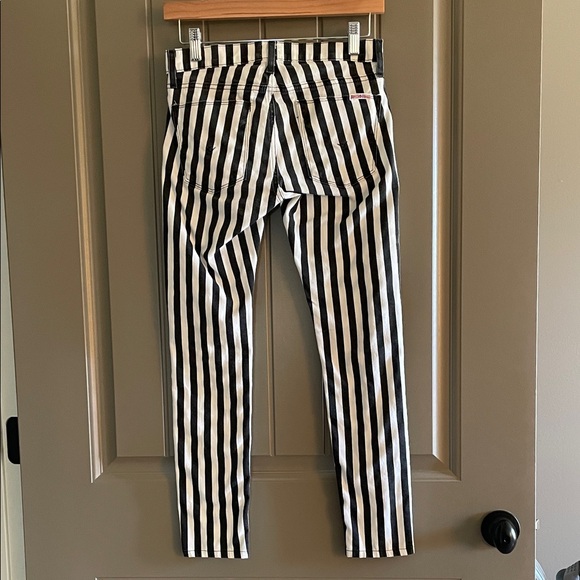 Hudson Jeans Black and White Striped Skinny Jeans - Picture 2 of 9